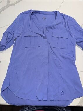 Jaanuu Lavender Utility Scrub Top